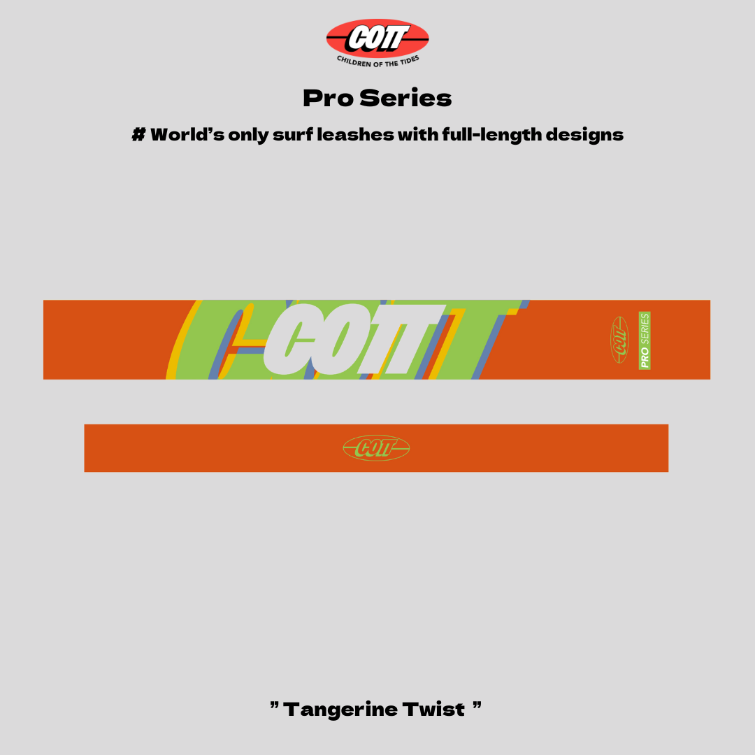 【2024】COTT Pro Series 衝浪腳繩 - Tangerine Twist - COTT Surf Shop